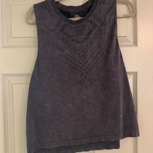 Sleeveless Knit Tank Top - Charcoal